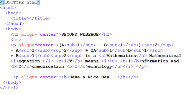 Uses of formatting tags board Question solve