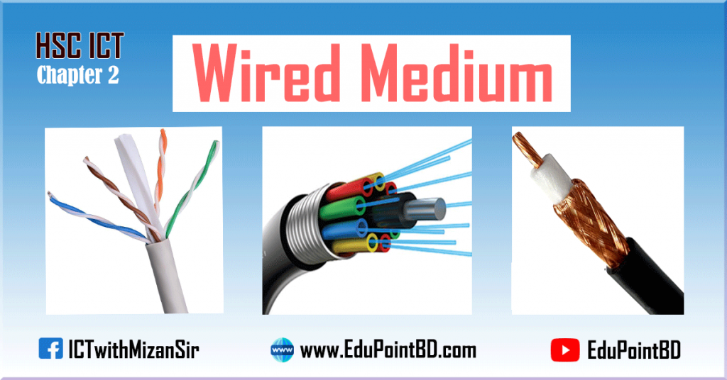 Wired Medium : Twisted Pair Cable | Coaxial Cable | Optical Fiber